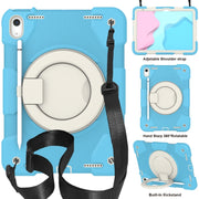For iPad 2025 / 2022 360 Rotation PC+Silicone Tablet Case(Sky Blue)