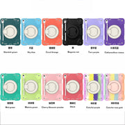 For iPad 2025 / 2022 360 Rotation PC+Silicone Tablet Case(Colorful Rose Gold)