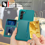 For Samsung Galaxy S23 5G Magnetic Wallet Card Bag Leather Phone Case(Cyan)