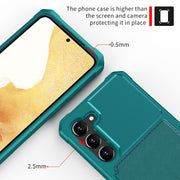 For Samsung Galaxy S23 5G Magnetic Wallet Card Bag Leather Phone Case(Cyan)