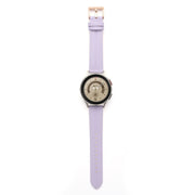 For Realme Watch 3/Amazfit GTR4/4 Pro Universal Grooved Genuine Leather Watch Band(Purple)