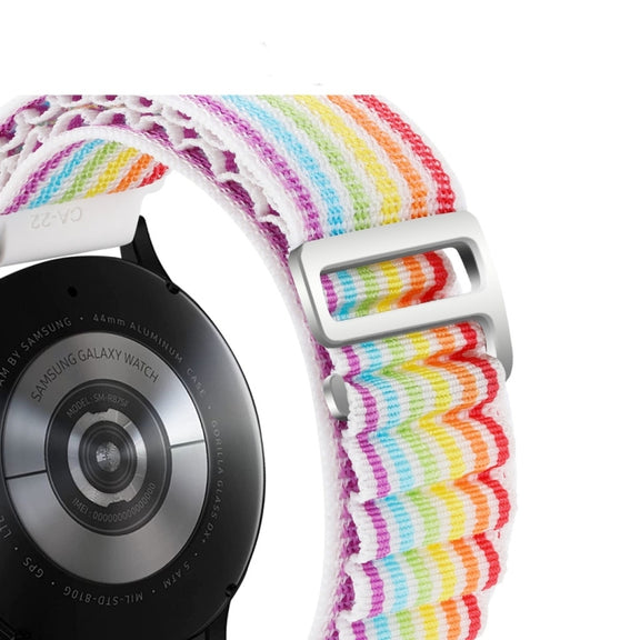For Realme Watch 3/Amazfit GTR4/4 Pro Universal Nylon Watch Band(Rainbow)