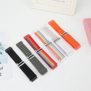 For Realme Watch 3/Amazfit GTR4/4 Pro Universal Nylon Watch Band(Rainbow)