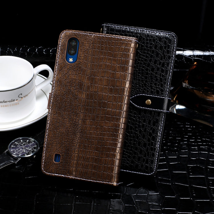 For ZTE Blade A5 2020 idewei Crocodile Texture Horizontal Flip Leather Case with Holder & Card Slots & Wallet(Dark Blue)