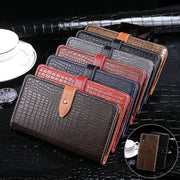 For ZTE Blade A5 2020 idewei Crocodile Texture Horizontal Flip Leather Case with Holder & Card Slots & Wallet(Dark Blue)