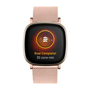 For Fitbit Versa 3 / Sense Milan Buckle Metal Watch Band(Rose Gold)