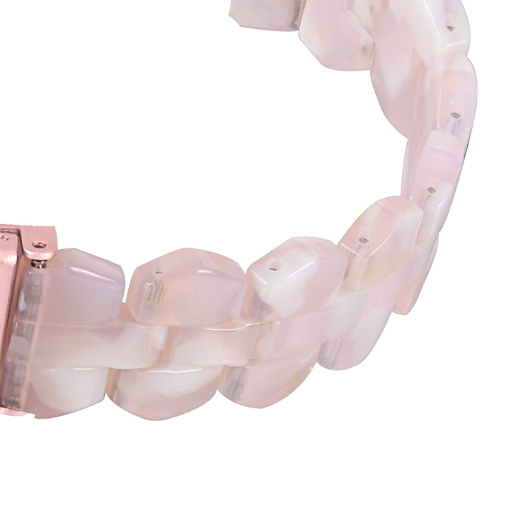 For Fitbit Versa 3 / Sense Universal Rhombus Resin Watch Band(Pink Flower)