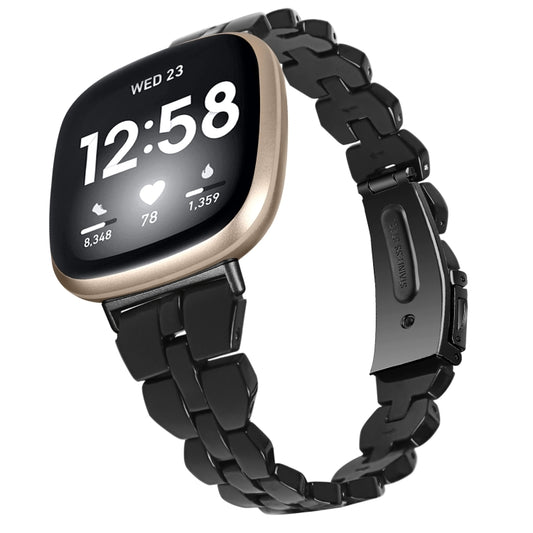 For Fitbit Versa 3 / Sense Universal Rhombus Resin Watch Band(Black) - free shipping - PMC Jewellery - Order now!
