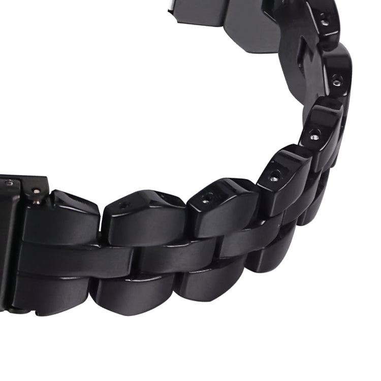 For Fitbit Versa 3 / Sense Universal Rhombus Resin Watch Band(Black)
