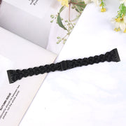 For Fitbit Versa 3 / Sense Universal Rhombus Resin Watch Band(Black)