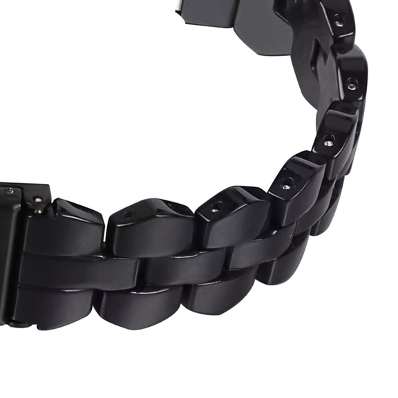 For Fitbit Versa 4 / Sense 2 Universal Rhombus Resin Watch Band(Black)