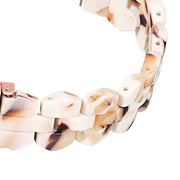 For Fitbit Versa 4 / Sense 2 Universal Rhombus Resin Watch Band(Nougat)