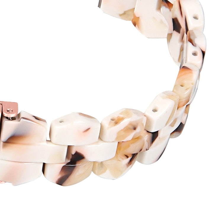 For Fitbit Versa 4 / Sense 2 Universal Rhombus Resin Watch Band(Nougat)