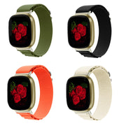 For Fitbit Versa 3 / Sense Universal Loop Nylon Watch Band(Green)