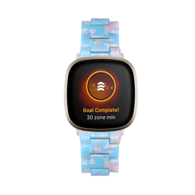 For Fitbit Versa 3 / Sense Universal Resin Watch Band(Sky Blue)