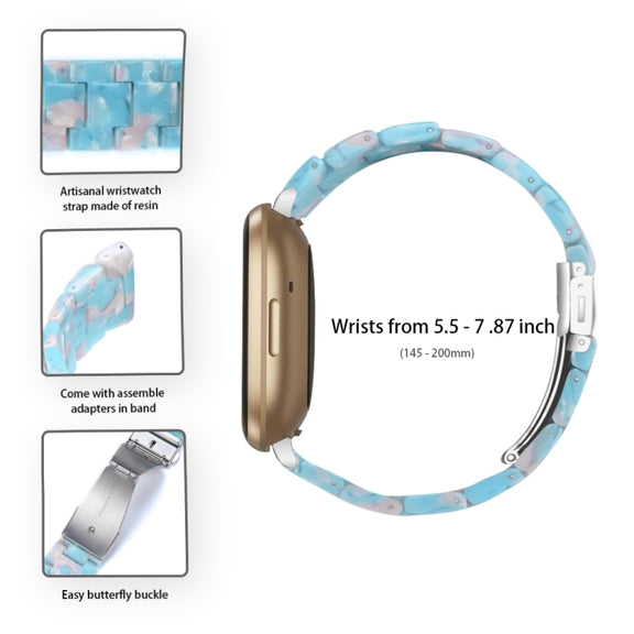 For Fitbit Versa 3 / Sense Universal Resin Watch Band(Sky Blue)
