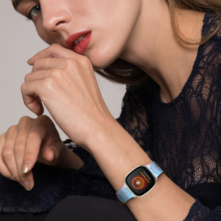 For Fitbit Versa 3 / Sense Universal Resin Watch Band(Sky Blue)