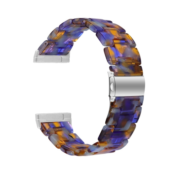 For Fitbit Versa 3 / Sense Universal Resin Watch Band(Blue Ocean)