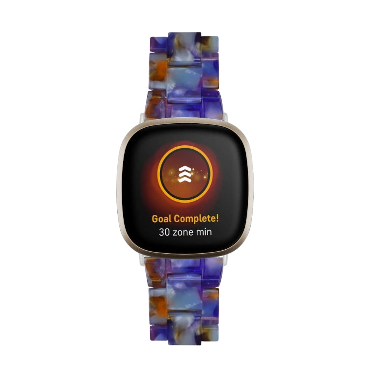 For Fitbit Versa 3 / Sense Universal Resin Watch Band(Blue Ocean)
