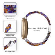 For Fitbit Versa 3 / Sense Universal Resin Watch Band(Blue Ocean)
