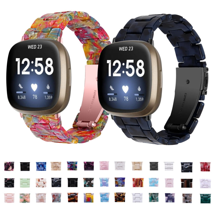 For Fitbit Versa 3 / Sense Universal Resin Watch Band(Shiny Black) - free shipping - PMC TechLife - Order now!