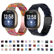 For Fitbit Versa 3 / Sense Universal Resin Watch Band(Blue Ocean)
