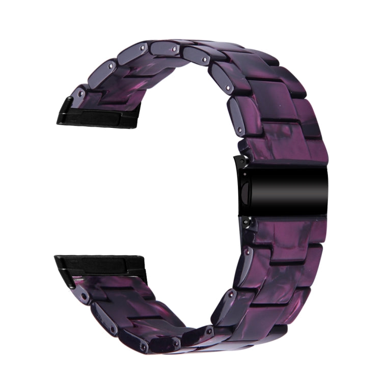 For Fitbit Versa 4 / Sense 2 Universal Resin Watch Band(Purple Light)