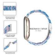 For Fitbit Versa 4 / Sense 2 Universal Resin Watch Band(Blue Pink)