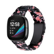 For Fitbit Versa 4 / Sense 2 Universal Resin Watch Band(Black Pink Flower) - free shipping - PMC TechLife - Order now!
