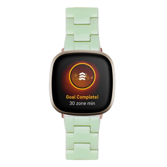 For Fitbit Versa 4 / Sense 2 Universal Resin Watch Band(Avocado Green)