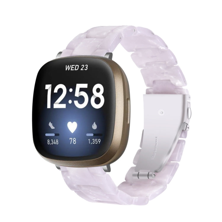 For Fitbit Versa 4 / Sense 2 Universal Resin Watch Band(Shiny White) - free shipping - PMC TechLife - Order now!