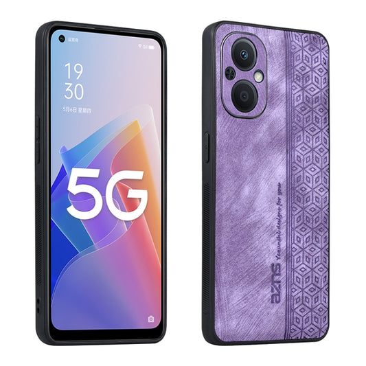 AZNS 3D Embossed Skin Feel Phone Case for OPPO A96 5G / F21 Pro 5G / Reno7 Z 5G / Reno7 Lite / OnePlus Nord N20 5G(Purple) - free shipping - PMC Jewellery - Order now!