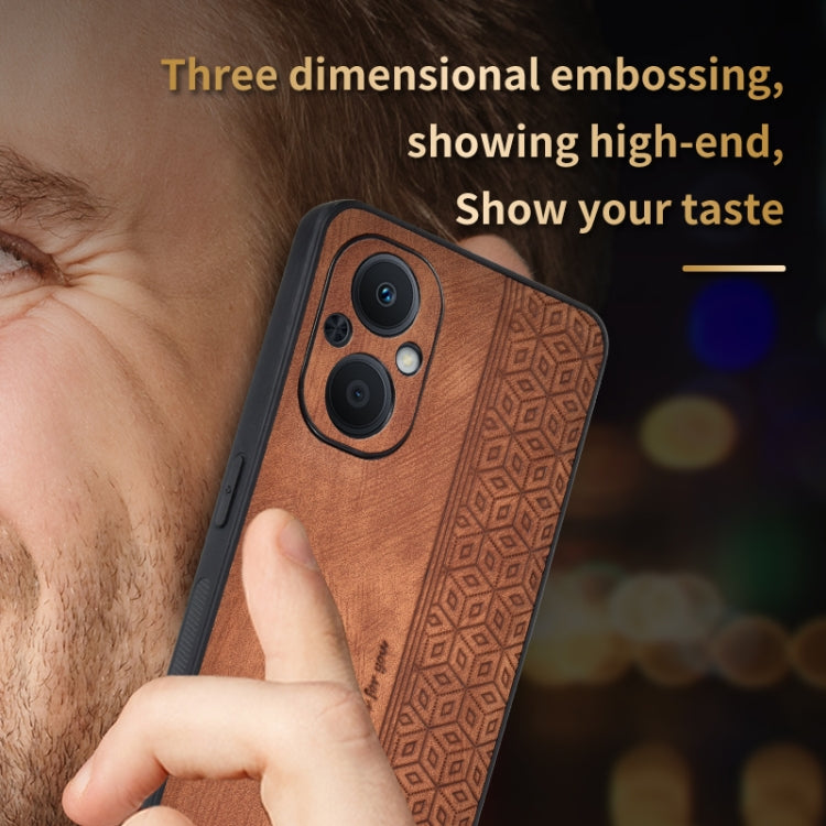 AZNS 3D Embossed Skin Feel Phone Case for OPPO A96 5G / F21 Pro 5G / Reno7 Z 5G / Reno7 Lite / OnePlus Nord N20 5G(Purple) - free shipping - PMC Jewellery - Order now!