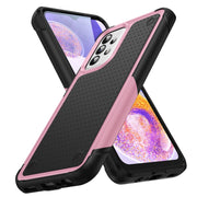For Samsung Galaxy A23 PC + TPU Shockproof Protective Phone Case(Pink+Black)