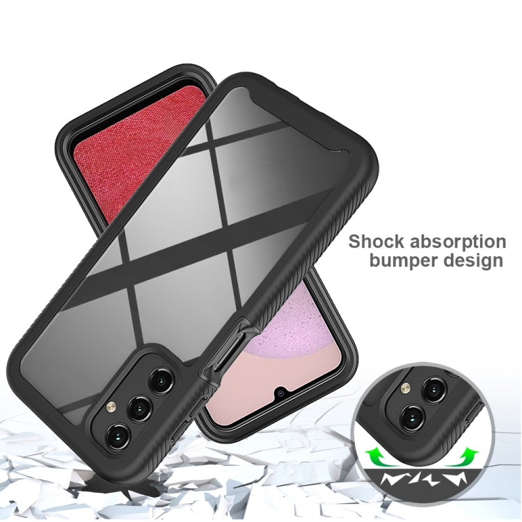 For Samsung Galaxy A14 5G Two-layer Integrated Transparent TPU + PC + PET Protective Phone Case(Black) - free shipping - PMC TechLife - Order now!