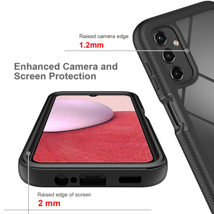 For Samsung Galaxy A14 5G Two-layer Integrated Transparent TPU + PC + PET Protective Phone Case(Black) - free shipping - PMC TechLife - Order now!