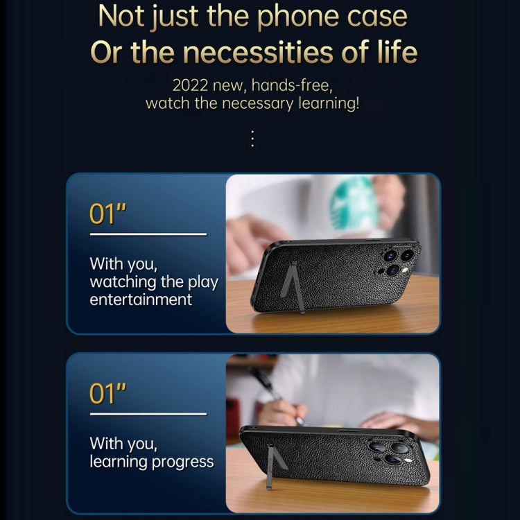 For iPhone 14 Pro SULADA Invisible Bracket Leather Back Cover Phone Case(Red) - iPhone 14 Pro Cases by SULADA | Online Shopping South Africa | PMC TechLife | Buy Now Pay Later Mobicred