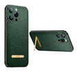 For iPhone 13 Pro SULADA Invisible Bracket Leather Back Cover Phone Case(Dark Green) - iPhone 13 Pro Cases by SULADA | Online Shopping South Africa | PMC TechLife | Buy Now Pay Later Mobicred