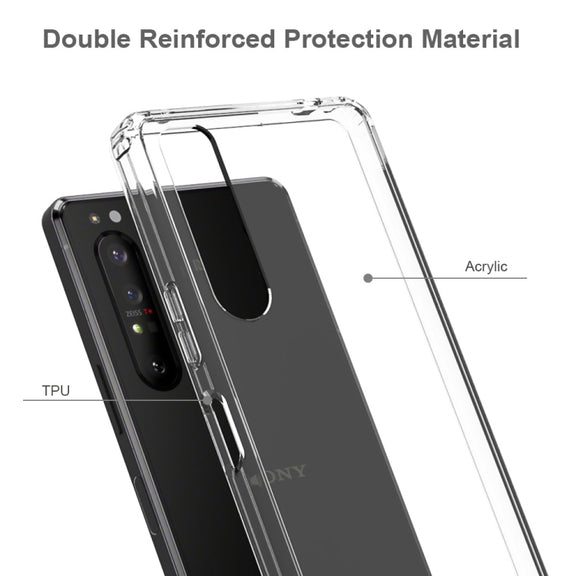 For Sony Xperia 1 II Scratchproof TPU + Acrylic Protective Case(Black)