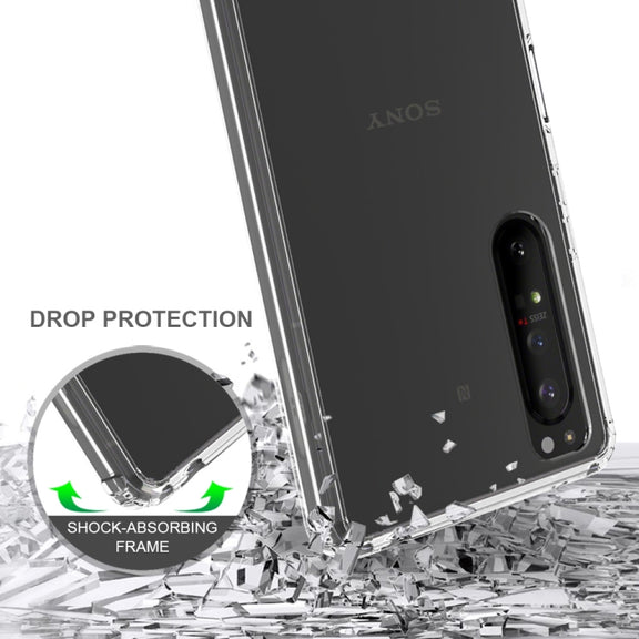 For Sony Xperia 1 II Scratchproof TPU + Acrylic Protective Case(Black)
