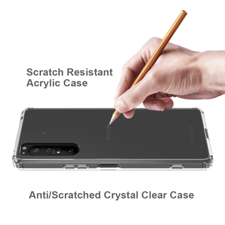 For Sony Xperia 1 II Scratchproof TPU + Acrylic Protective Case(Black) - Sony Cases by PMC Jewellery | Online Shopping South Africa | PMC Jewellery | Buy Now Pay Later Mobicred