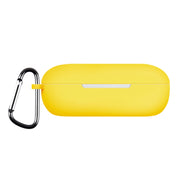 For Huawei FreeBuds SE Pure Color Bluetooth Earphone Silicone Case with Hook(Yellow)