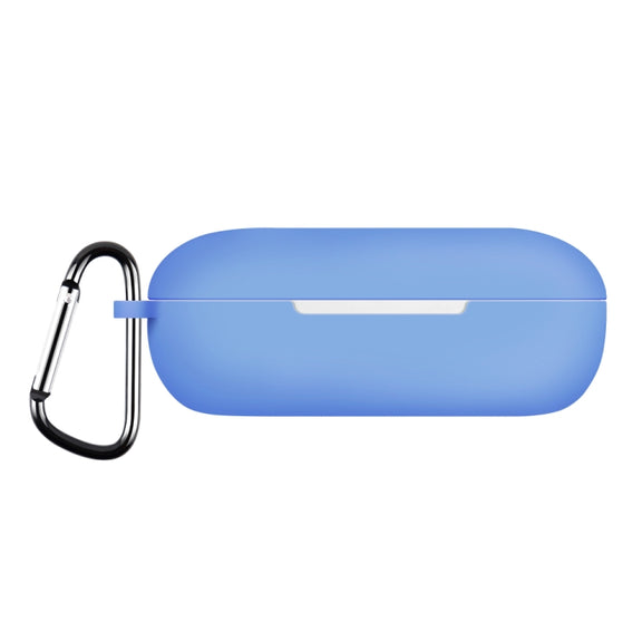 For Huawei FreeBuds SE Pure Color Bluetooth Earphone Silicone Case with Hook(Sky Blue)