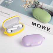 For Huawei FreeBuds SE Pure Color Bluetooth Earphone Silicone Case with Hook(Purple)
