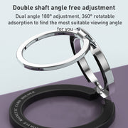 Car Magnetic Dual Axis Ring Phone Holder(Frosted White)