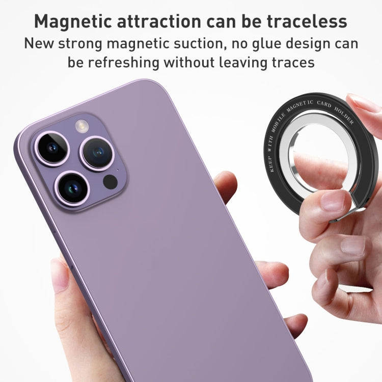 Car Magnetic Dual Axis Ring Phone Holder(Bright Purple)