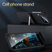 For Samsung Galaxy Z Flip3 5G SULADA Invisible Bracket Leather Back Cover Phone Case(Blue)