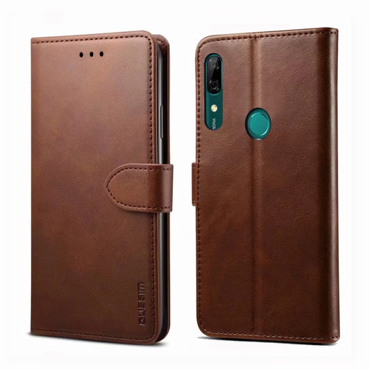 For Huawei Y9 Prime (2019) GUSSIM Business Style Horizontal Flip Leather Case with Holder & Card Slots & Wallet(Brown) - Huawei Cases by GUSSIM | Online Shopping South Africa | PMC Jewellery | Buy Now Pay Later Mobicred