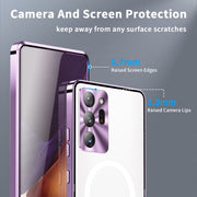 For Samsung Galaxy Note20 Ultra MagSafe Frosted Metal Phone Case(Purple)