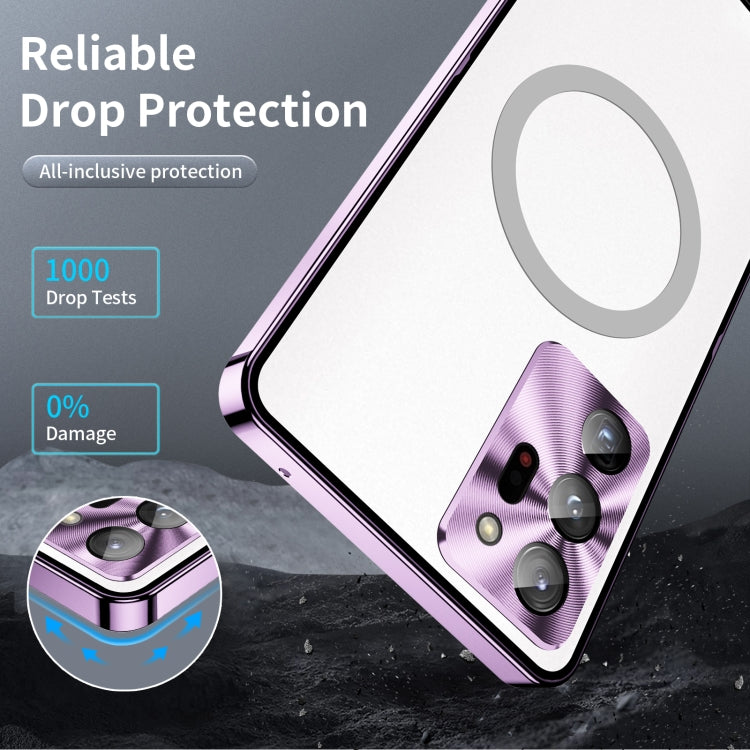 For Samsung Galaxy Note20 Ultra MagSafe Frosted Metal Phone Case(Purple)